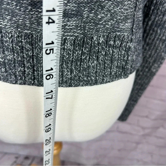 converse one star grey cotton open front Cardigan sweater size medium - Picture 5 of 9